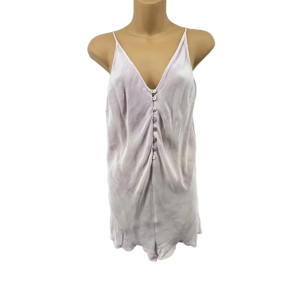 Free People Size XS Walkabout Washed Romper Lavendar Intimately Lightweight